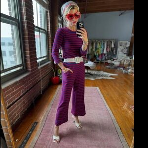 BURU Red and blue striped pants L/XL